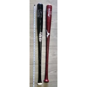Lot Of 2 Maple Baseball Bats Vtg Mizuno MZM62 Red / CR8 Cal Ripken Jr Iron Black